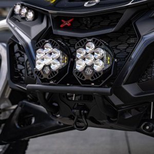 Can-Am Maverick R Lights - Baja Designs - LP6 Push Bar Bumper Kit - Clear - `24-`27